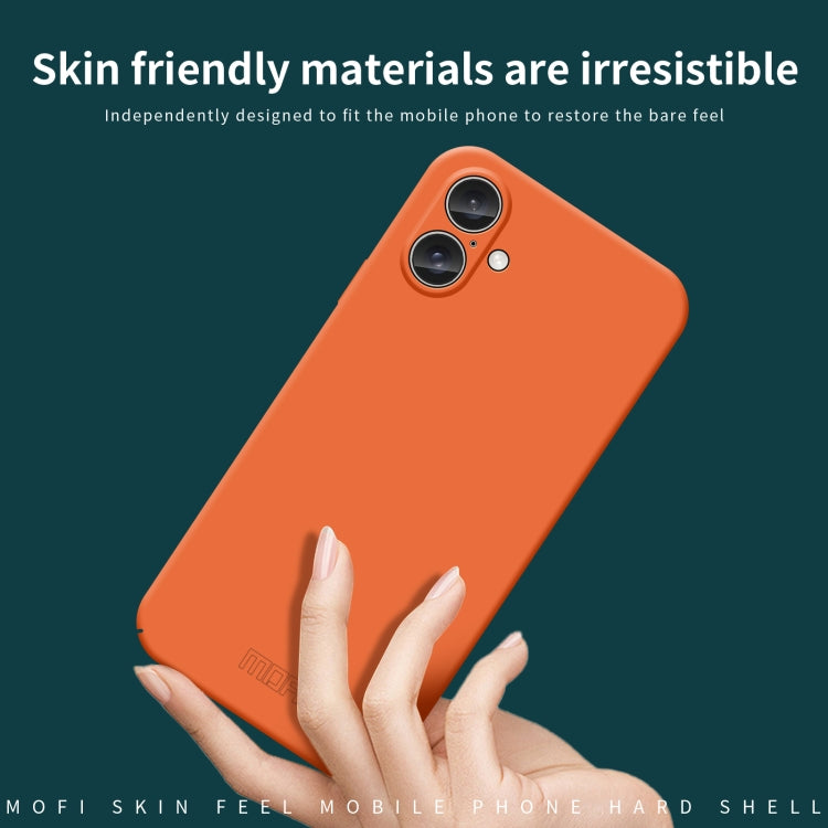 For iPhone 16 Plus MOFI Qin Series Skin Feel All-inclusive PC Phone Case(Pink)