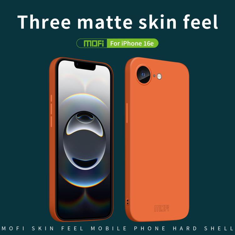 For iPhone 16e MOFI Qin Series Skin Feel All-inclusive PC Phone Case(Beige)