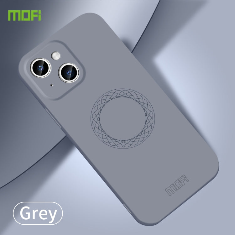 For iPhone 15 MOFI Qin Series Skin Feel All-inclusive Silicone Phone Case(Gray)