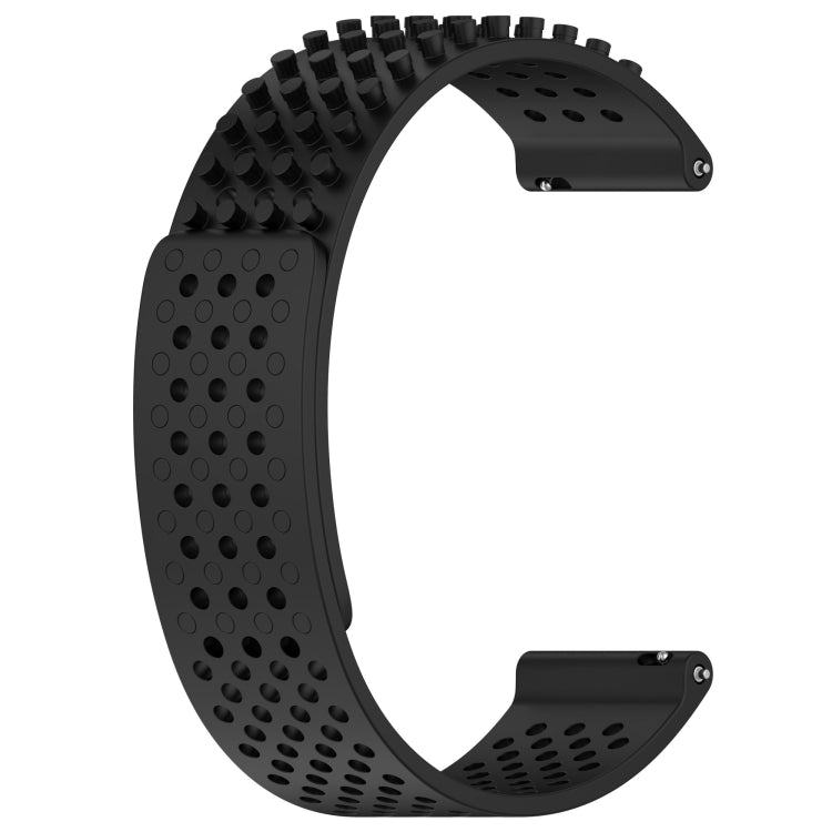 For SUUNTO 9 Peak 22mm Holes Breathable 3D Dots Silicone Watch Band(Black) - by PMC Jewellery | Online Shopping South Africa | PMC Jewellery