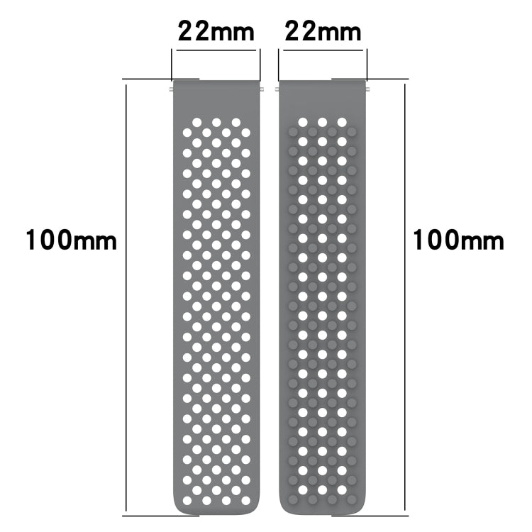 For SUUNTO 9 Peak 22mm Holes Breathable 3D Dots Silicone Watch Band(Orange+White)