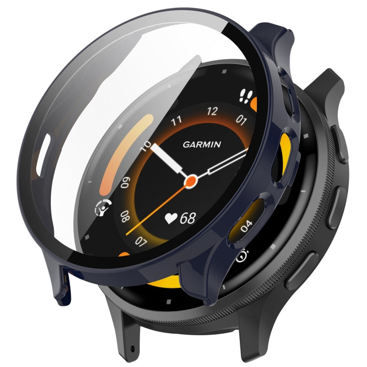 For Garmin Venu 3 PC + Tempered Film Integrated Watch Protective Case(Blue)