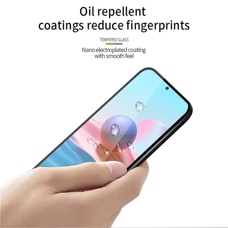 For Motorola Moto G84 MOFI 9H 2.5D Full Screen Tempered Glass Film(Black)