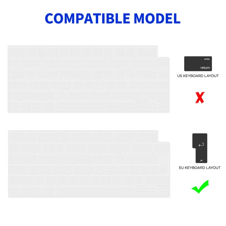 For MacBook Air 15.3 A2941/M3 2024 A3114 ENKAY Hat-Prince 3 in 1 Protective Bracket Case Cover Hard Shell with TPU Keyboard Film / PET Screen Protector, Version:EU(Dark Blue) - free shipping - PMC Jewellery - Order now!