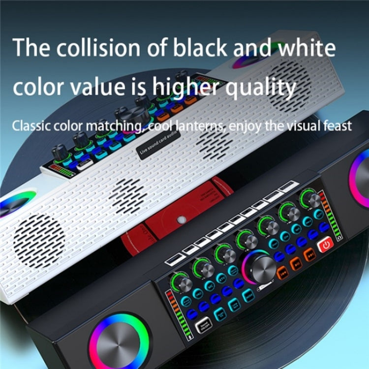 SY8 Live Sound Card All-in-one Machine Speaker Stereo Subwoofer With Mic(Black)