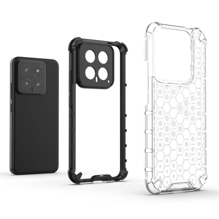For Xiaomi 14 Shockproof Honeycomb Phone Case(Black)