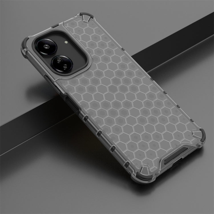 For Redmi 13C 4G Shockproof Honeycomb Phone Case(Black)