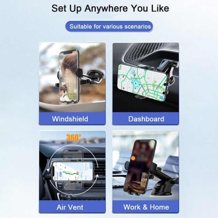 D40+105+K5 Carbon Fiber Texture Car Suction Cup Telescopic Arm Phone Holder Windshield Dashboard - Car Holders by PMC TechLife | Online Shopping South Africa | PMC TechLife | Buy Now Pay Later Mobicred