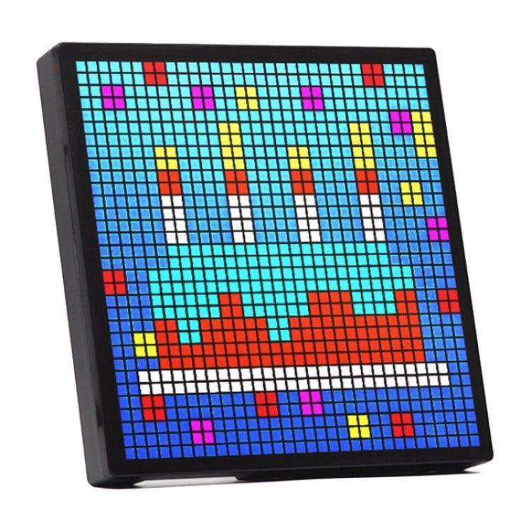 ID32 Advertising Desktop Dynamic Alarm Clock Pixel Screen Display IDM Art Cyberpunk Style Cartoon Screen