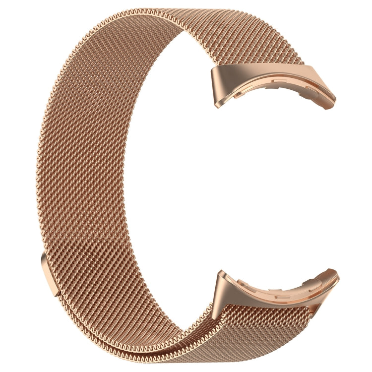 For Google Pixel Watch 2 Milan Magnetic Steel Mesh Watch Band(Rose Gold)