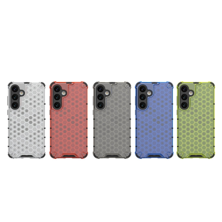 For Samsung Galaxy S24+ 5G Shockproof Honeycomb Phone Case(White)