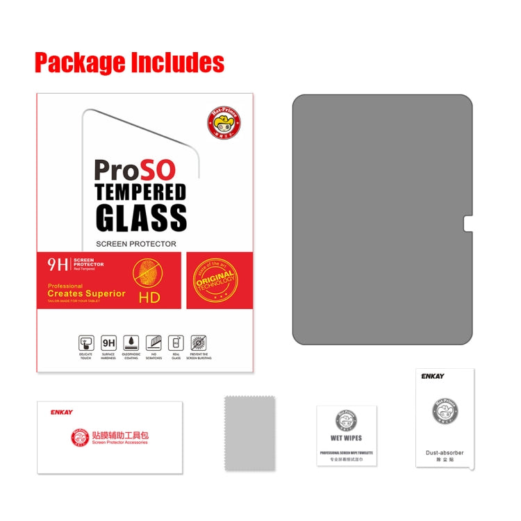 For iPad Air 11 2024 /10th Gen 10.9 2022 ENKAY Hat-Prince 0.33mm 28 Degrees Anti-peeping Privacy Tempered Glass Film - free shipping - PMC TechLife - Order now!