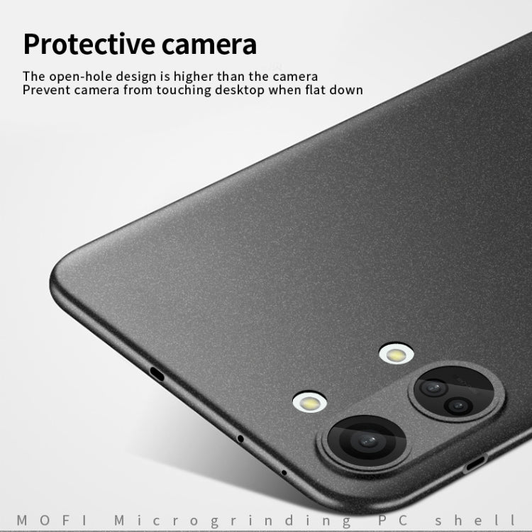 For OnePlus Ace 2V / Nord 3 MOFI Fandun Series Frosted PC Ultra-thin All-inclusive Phone Case(Black)