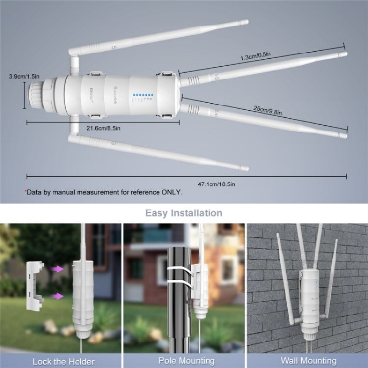 WAVLINK WN572HE4D AC1200 4G LTE WiFi Dual Band 4 Detachable Antennas Router, Plug:UK Plug - free shipping - PMC Jewellery - Order now!