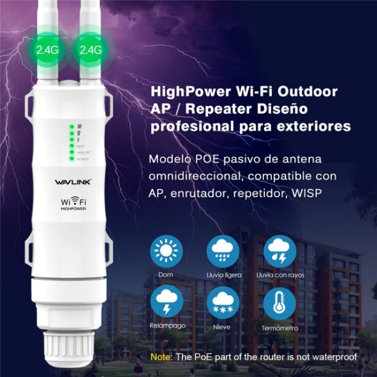 WAVLINK WN570HN2 With PoE Powered WAN/ AP / Repeater Mode 300Mbps Outdoor Router, Plug:US Plug - free shipping - PMC Jewellery - Order now!