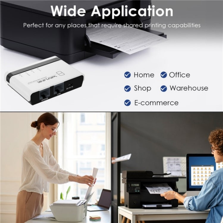 WAVLINK NU516U1 USB2.0 Wireless Printer Server With 10 / 100Mbps LAN / Bridge WiFi(AU Plug) - Printer Accessories by WAVLINK | Online Shopping South Africa | PMC Jewellery | Buy Now Pay Later Mobicred