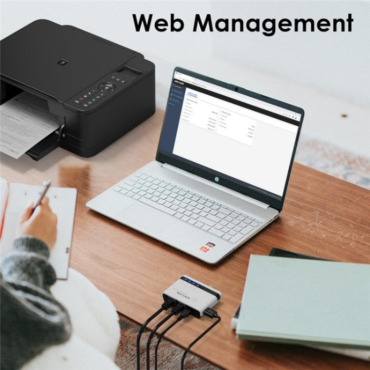 WAVLINK NU516U1 USB2.0 Wireless Printer Server With 10 / 100Mbps LAN / Bridge WiFi(AU Plug)