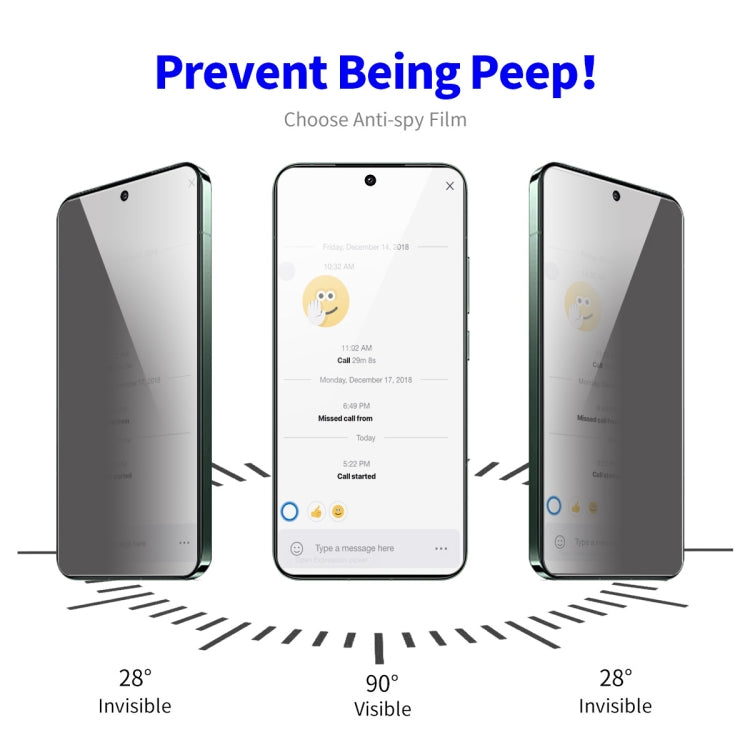 For Xiaomi 14 5pcs ENKAY Hat-Prince 28 Degree Anti-peeping Privacy Tempered Glass Film