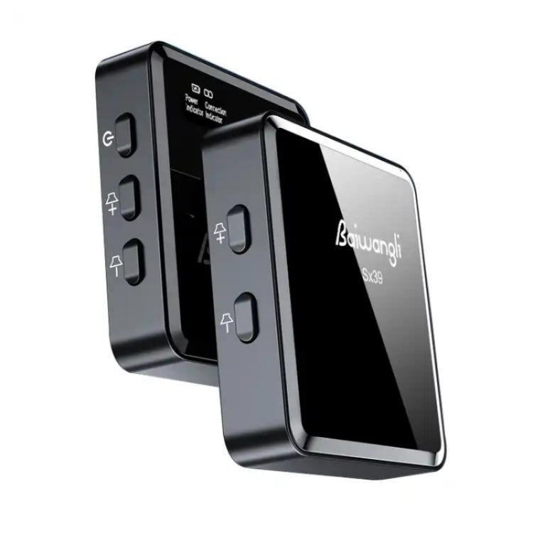 SX39 For iPhone Lavalier Wireless Noise Reduction Microphone with Dual Transmitter + Receiver