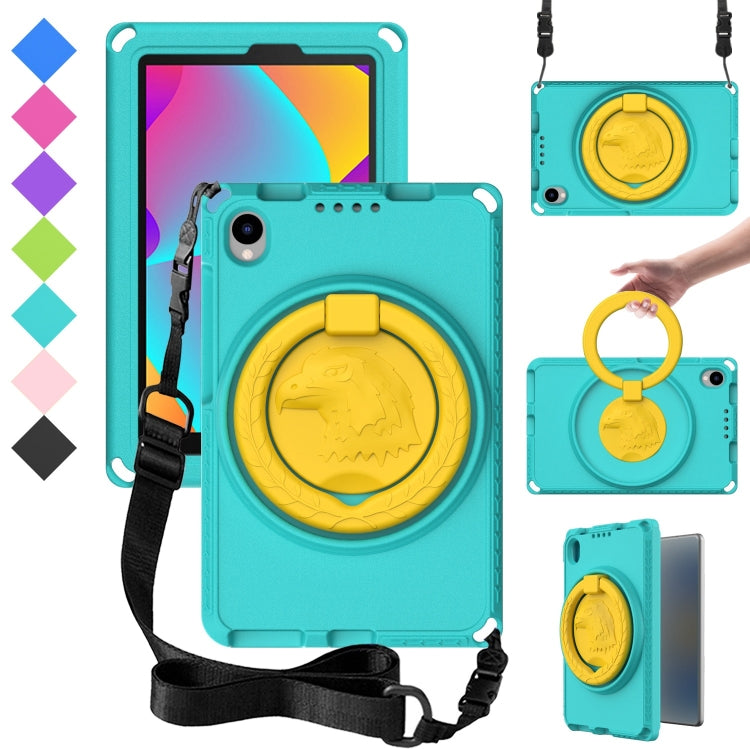 For TCL Tab 8 LE / WiFi 2023 EVA Hybrid PC Shockproof Tablet Case with Frame(Glacial Green)