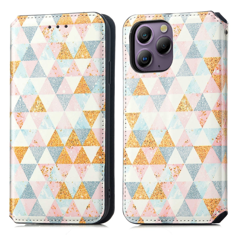 For Blackview A96 CaseNeo Colorful Magnetic Leather Phone Case(Rhombus)