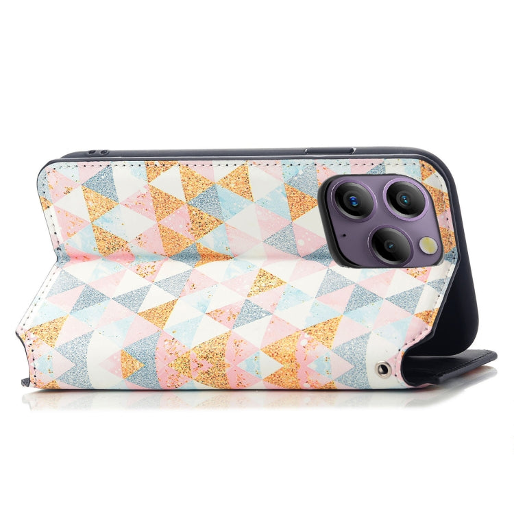 For Blackview A96 CaseNeo Colorful Magnetic Leather Phone Case(Rhombus)