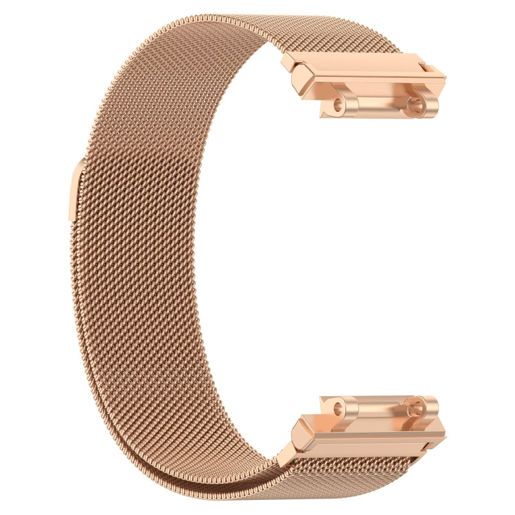 For Amazfit Active Edge A2212 Milan Magnetic Steel Mesh Watch Band(Rose Gold)