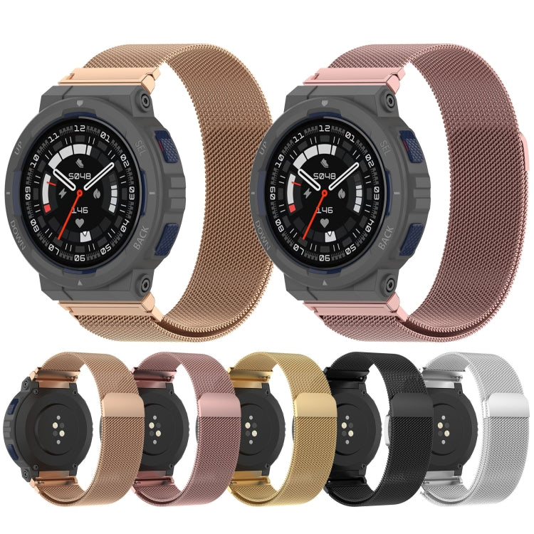 For Amazfit Active Edge A2212 Milan Magnetic Steel Mesh Watch Band(Gold) - free shipping - PMC TechLife - Order now!