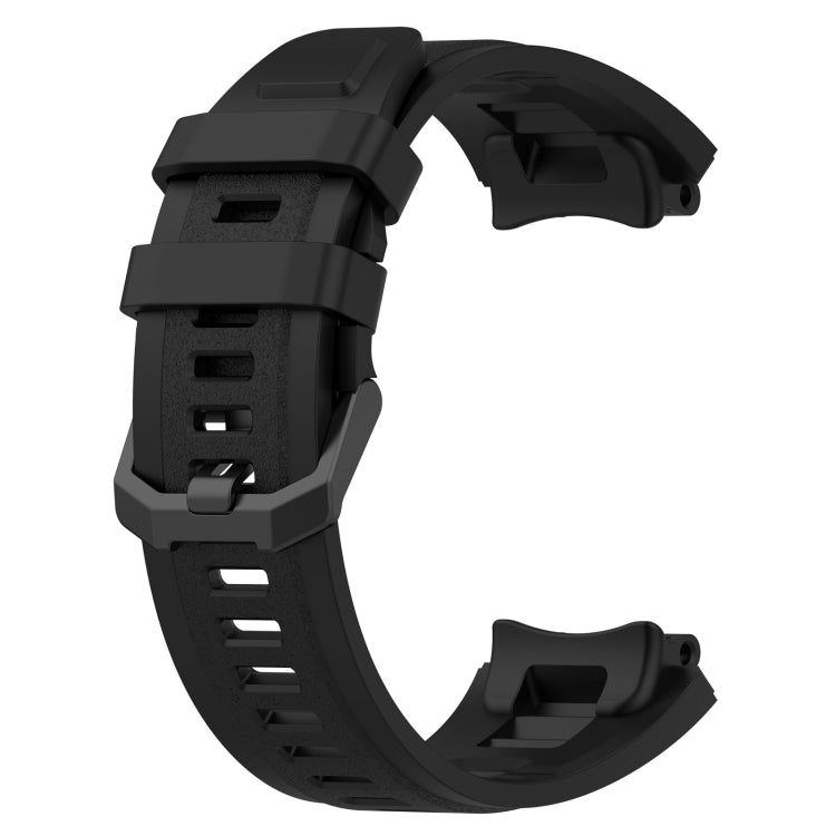 For Amazfit Active Edge A2212 Solid Color Silicone Watch Band(Black)