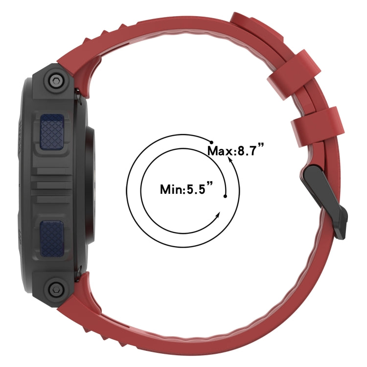 For Amazfit Active Edge A2212 Solid Color Silicone Watch Band(Black) - Watch Bands by PMC Jewellery | Online Shopping South Africa | PMC Jewellery | Buy Now Pay Later Mobicred
