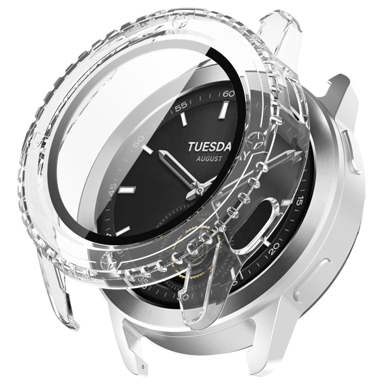 For Xiaomi Watch S3 PC + Tempered Film Integrated Watch Protective Case(Transparent)