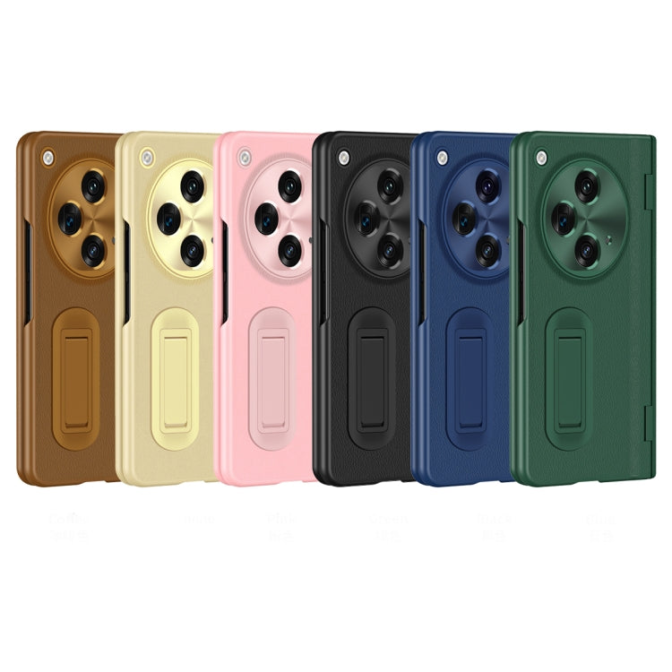 For OPPO Find N3 Integrated Folding Hinge Leather Phone Case with Pen(Brown) - Find N3 Cases by PMC TechLife | Online Shopping South Africa | PMC TechLife | Buy Now Pay Later Mobicred