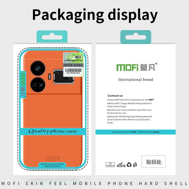 For Realme GT5 MOFI Qin Series Skin Feel All-inclusive PC Phone Case(Blue)