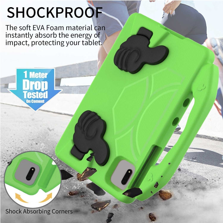 For Samsung Galaxy Tab S9 FE 11.0 2023 Thumb Bracket EVA Shockproof Tablet Case(Green)