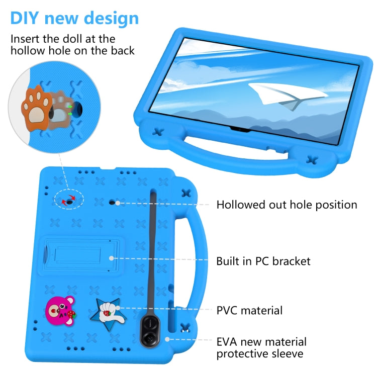 For Honor Pad X9 / X9 2024 Handle Kickstand Children EVA Shockproof Tablet Case(Sky Blue) - free shipping - PMC Jewellery - Order now!