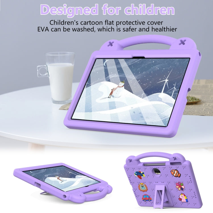 For Honor Pad 9 2023 12.1 Handle Kickstand Children EVA Shockproof Tablet Case(Light Purple)