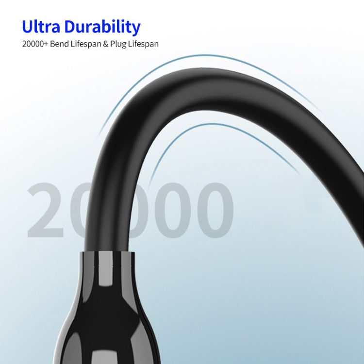 ENKAY PD30W Type-C to 8 Pin Fast Charging Data Silicone Cable with LED Display, Length:2m(Black) - free shipping - PMC Jewellery - Order now!