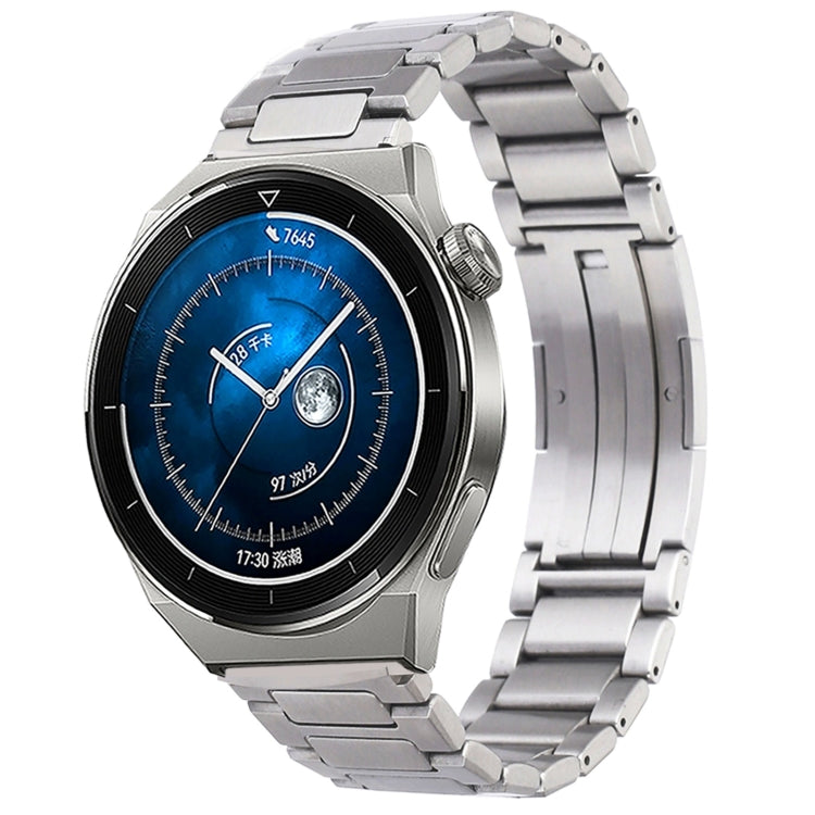 For Huawei Watch GT3 Pro 46mm / Watch GT3 46mm H-Shaped Folding Buckle Stainless Steel Metal Watch Band(Silver)