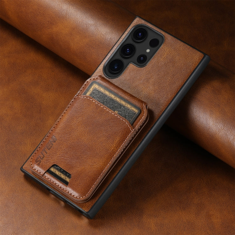 For Samsung Galaxy S24+ 5G Suteni H02 Leather Wallet Stand Back Phone Case(Brown)
