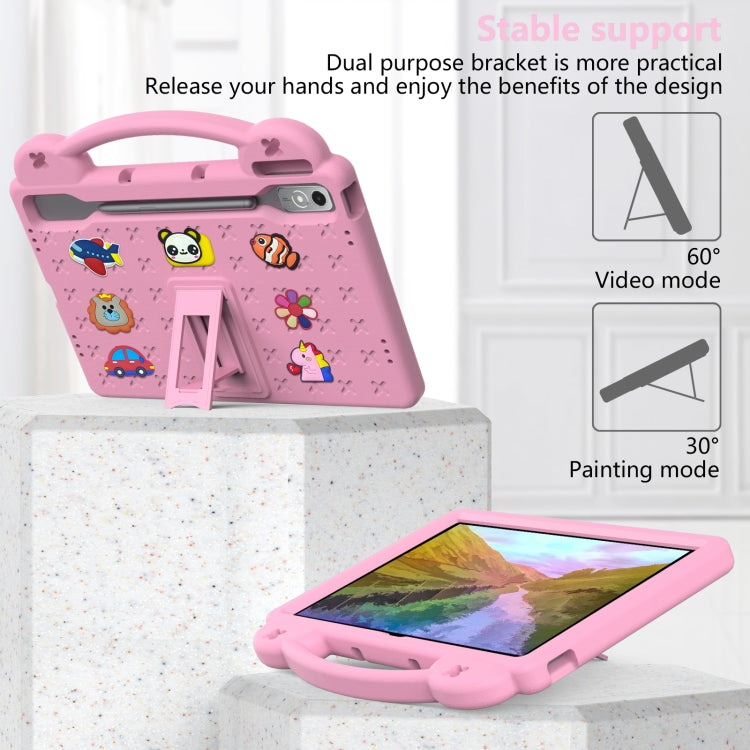 For Lenovo Tab P12 / Xiaoxin Pad Pro 12.7 Handle Kickstand Children EVA Shockproof Tablet Case(Pink)