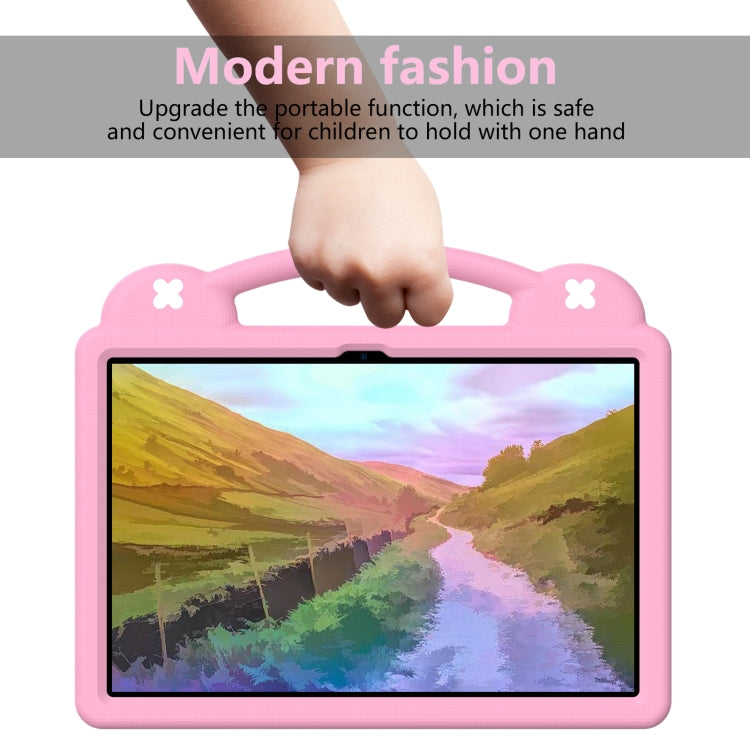 For Lenovo Tab P12 / Xiaoxin Pad Pro 12.7 Handle Kickstand Children EVA Shockproof Tablet Case(Pink)