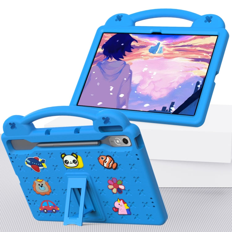 For Lenovo Tab P12 / Xiaoxin Pad Pro 12.7 Handle Kickstand Children EVA Shockproof Tablet Case(Sky Blue)