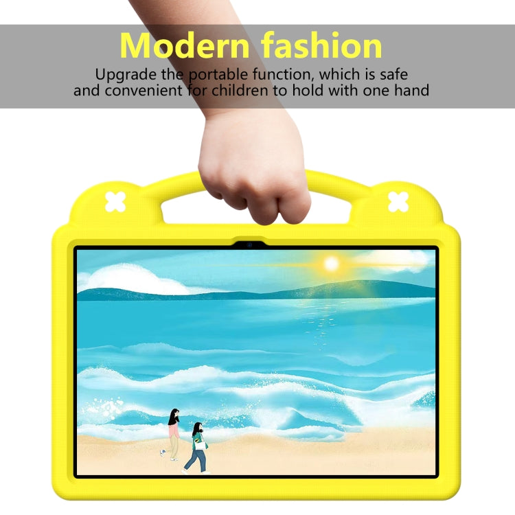 For Lenovo Tab P12 / Xiaoxin Pad Pro 12.7 Handle Kickstand Children EVA Shockproof Tablet Case(Yellow)