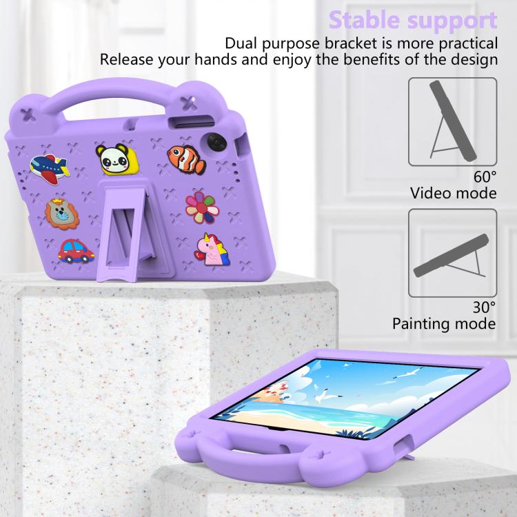 For Lenovo Tab TB-311 / WIFI 10.1 2025 Handle Kickstand Children EVA Shockproof Tablet Case(Light Purple)