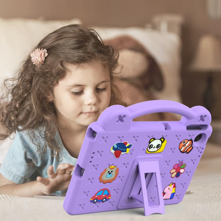 For Lenovo Tab TB-311 / WIFI 10.1 2025 Handle Kickstand Children EVA Shockproof Tablet Case(Light Purple)