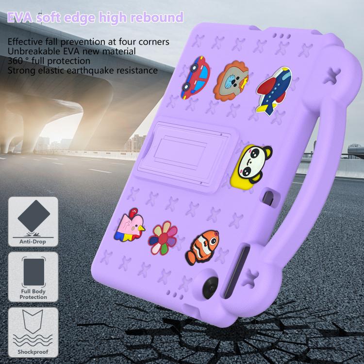 For Lenovo Tab TB-311 / WIFI 10.1 2025 Handle Kickstand Children EVA Shockproof Tablet Case(Light Purple)