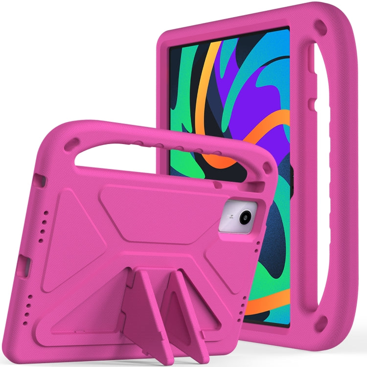 For Lenovo Tab P12 / Xiaoxin Pad Pro 12.7 Handle EVA Shockproof Tablet Case with Holder(Rose Red)