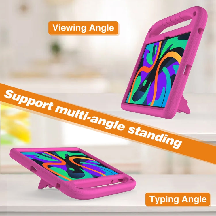 For Lenovo Tab P12 / Xiaoxin Pad Pro 12.7 Handle EVA Shockproof Tablet Case with Holder(Rose Red)