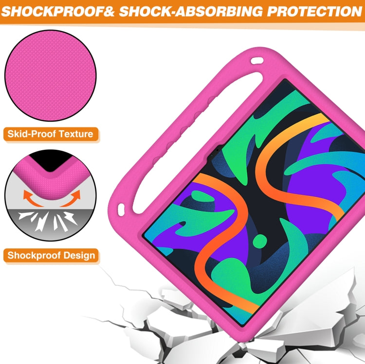 For Lenovo Tab P12 / Xiaoxin Pad Pro 12.7 Handle EVA Shockproof Tablet Case with Holder(Rose Red)