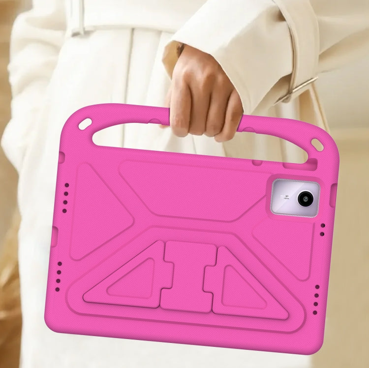 For Lenovo Tab P12 / Xiaoxin Pad Pro 12.7 Handle EVA Shockproof Tablet Case with Holder(Rose Red)